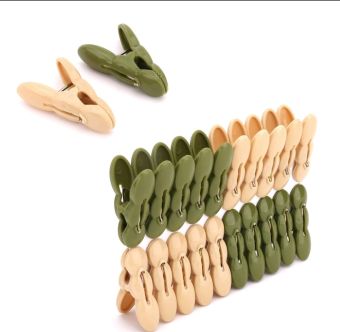 Vỉ 20 kẹp quần áo củ lạc nhựa Việt Nhật (MS 2835), Kẹp củ lạc phơi đồ tiện ích