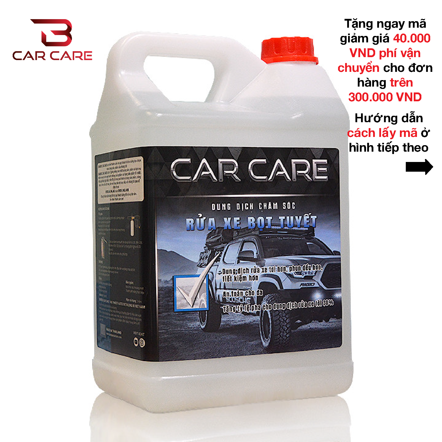 Xà bông rửa xe bọt tuyết đậm đặc [5 Lít]