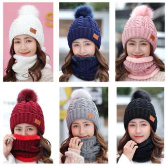 Set bộ khăn mũ len cho nữ phong cách Hàn Quốc