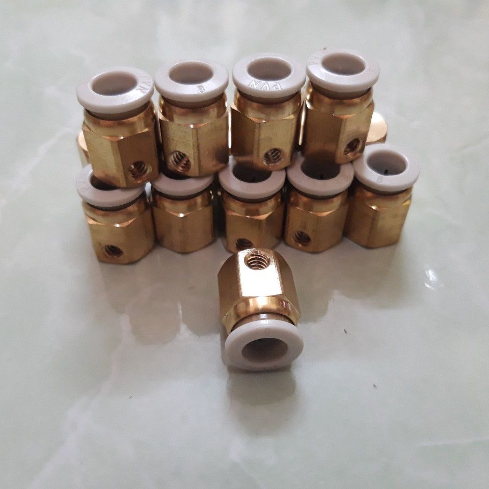 10 cái đế đồng thau gài ống 8mm dùng gắn béc phun sương