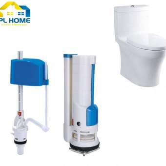 Bộ xả nước bồn cầu 1 khối liền có 2 nút nhấn - bộ ruột xả nước bồn cầu liền khối