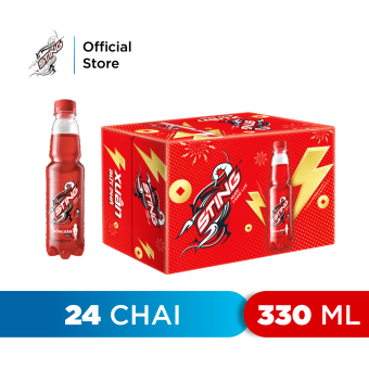 Thùng 24 Chai Nước Tăng Lực Sting Dâu (330ml/chai)