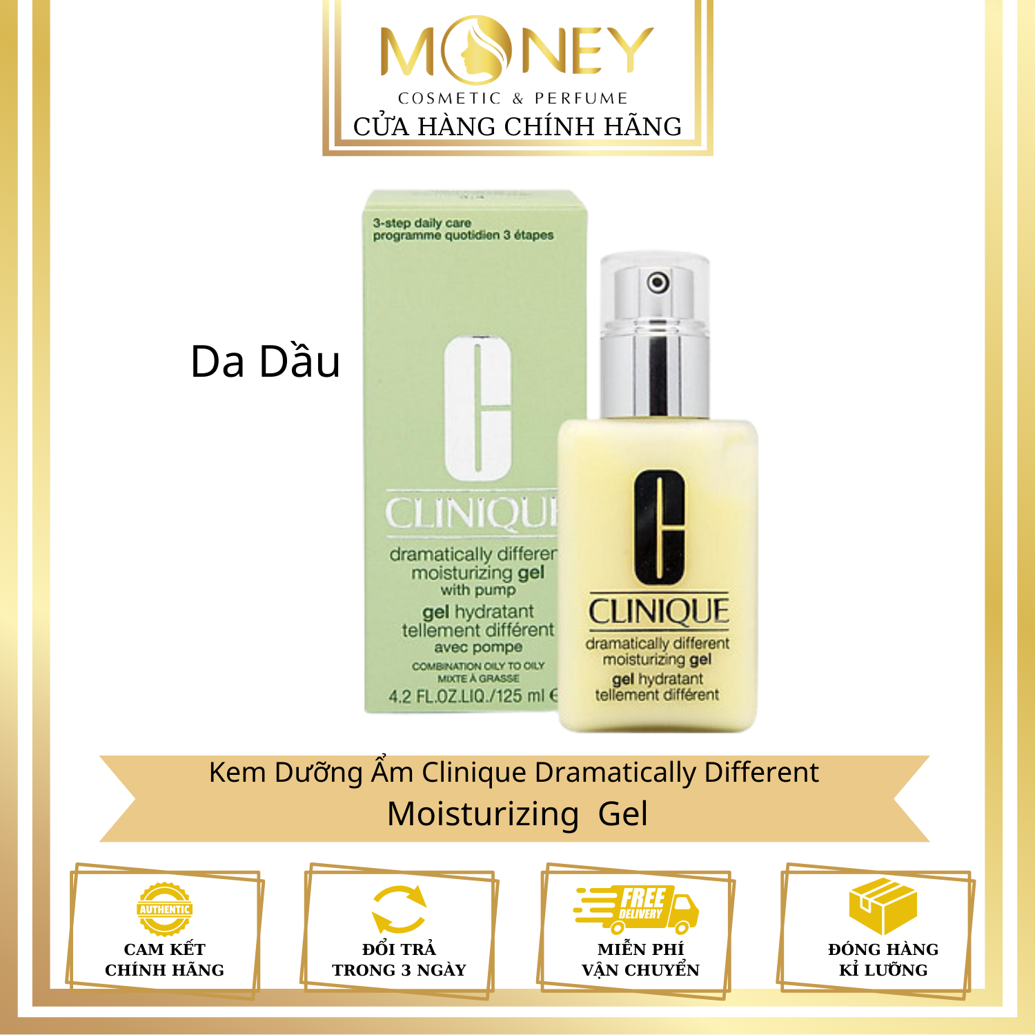 Kem Dưỡng Ẩm Cli nique Dramatically Different Moisturizing Gel Da Dầu 125ml