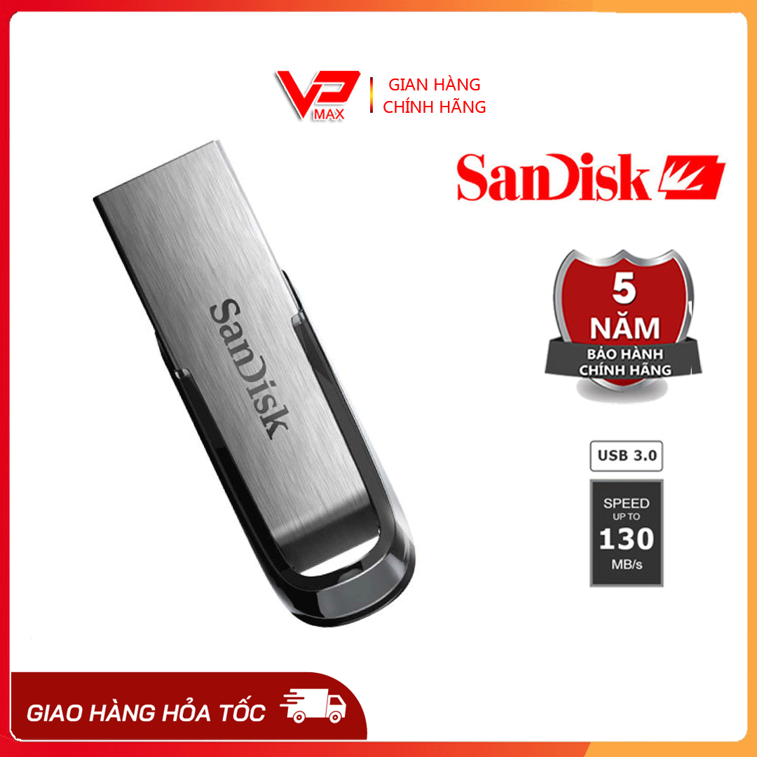 USB 16GB Sandisk Ultra Flair màu bạc bảo hành 5 năm thẻ nhớ