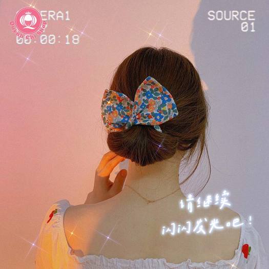 Kẹp tóc nơ, băng đô tóc Hàn Quốc 2 trong 1, búi cuộn gọn gàng, mát mẻ mùa hè