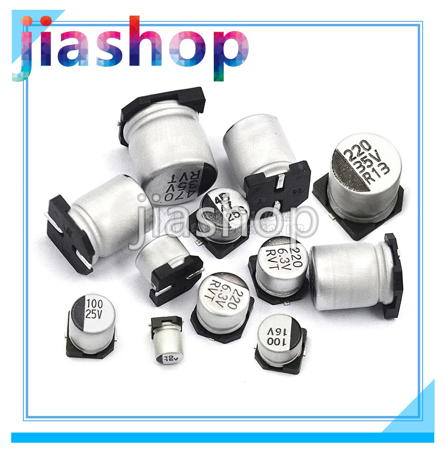 10 chiếc tụ điện phân nhôm smd 6.3v 10v 16v 25v 35v 50v 1uf 2.2uf 10uf 22uf 33uf 47uf 100uf 220uf 330uf 470uf 1000uf