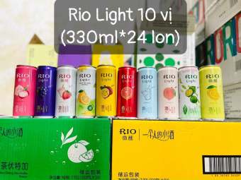 Lon nước cocktail trái cây lên men Rio Light/ Rio lon 330ml 10 vị