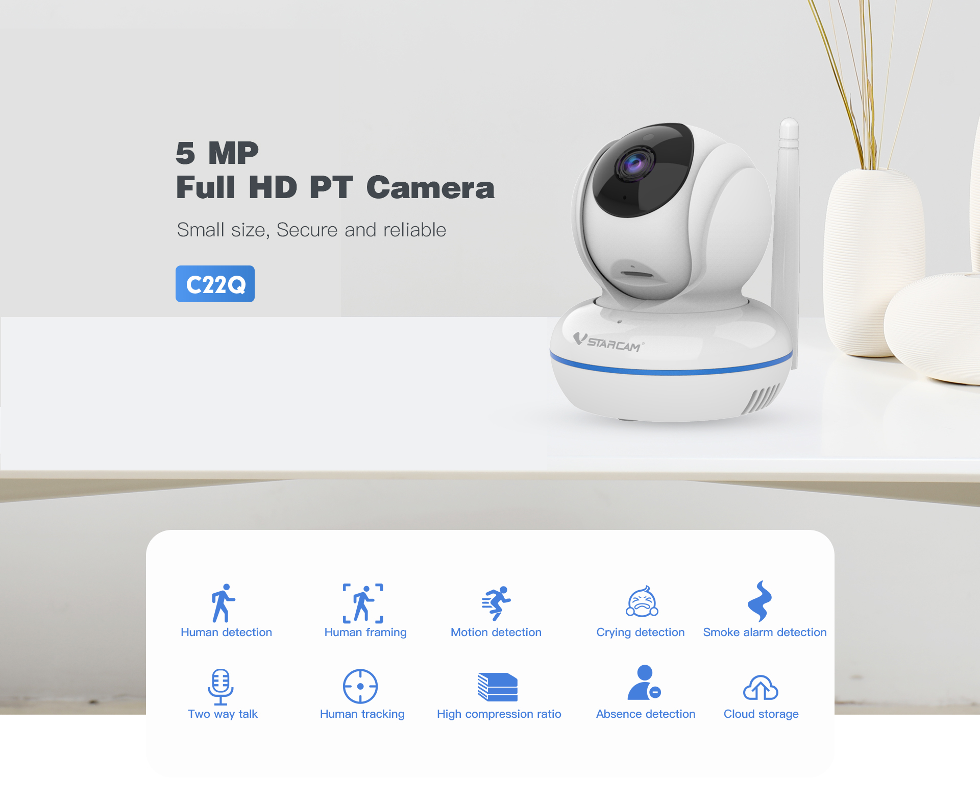 Micro Sd Card Anko Pan And Tilt Camera Smart Wi-Fi Indoor Camera