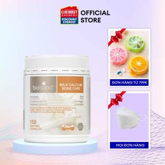 Viên nhai bổ sung canxi Bioisland Milk Canxi Bon Care 150v giúp thúc đẩy phát triển hệ xương
