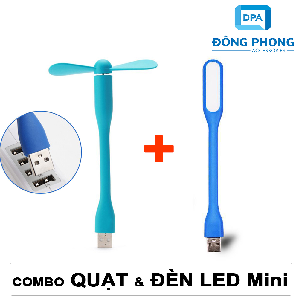 Combo đèn led usb & quạt mini siêu mát