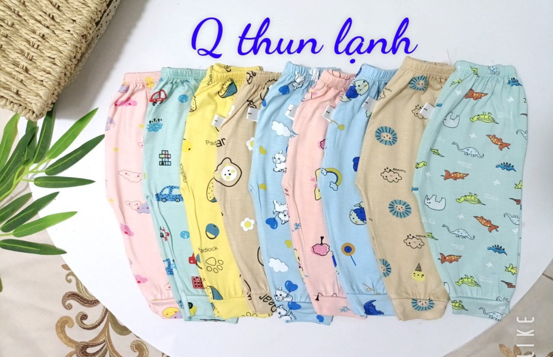 Quần chục, quần dài thun lạnh cho bé trai, bé gái 5-15kg