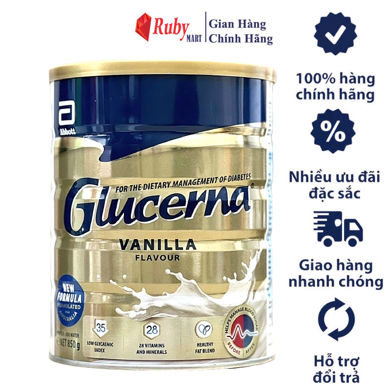 Sữa Bột Glucerna Úc dành cho người tiểu đường 850gr