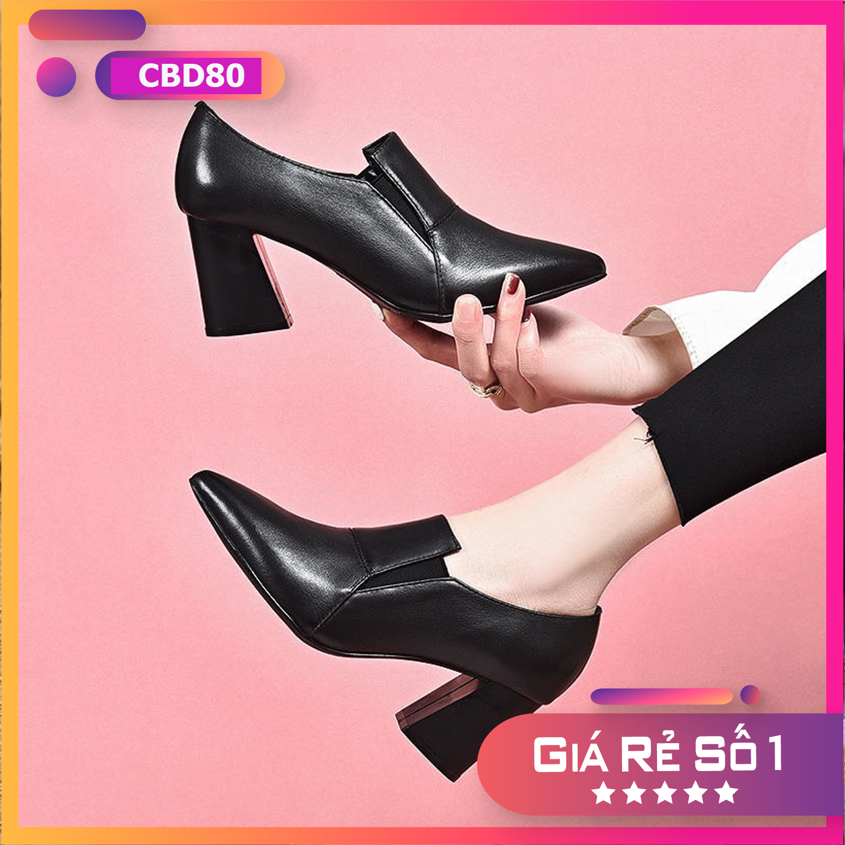 Bót cao gót cổ ngắn hàn quốc cbd80
