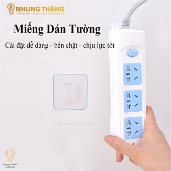 Miếng Dán Tường Chữ U - Treo Ổ Cắm Điện, Modem Wifi - Giá Đỡ Treo Tường Cố Định Ổ Cắm Điện - Móc Treo Đa Năng Tiện Lợi - Có video