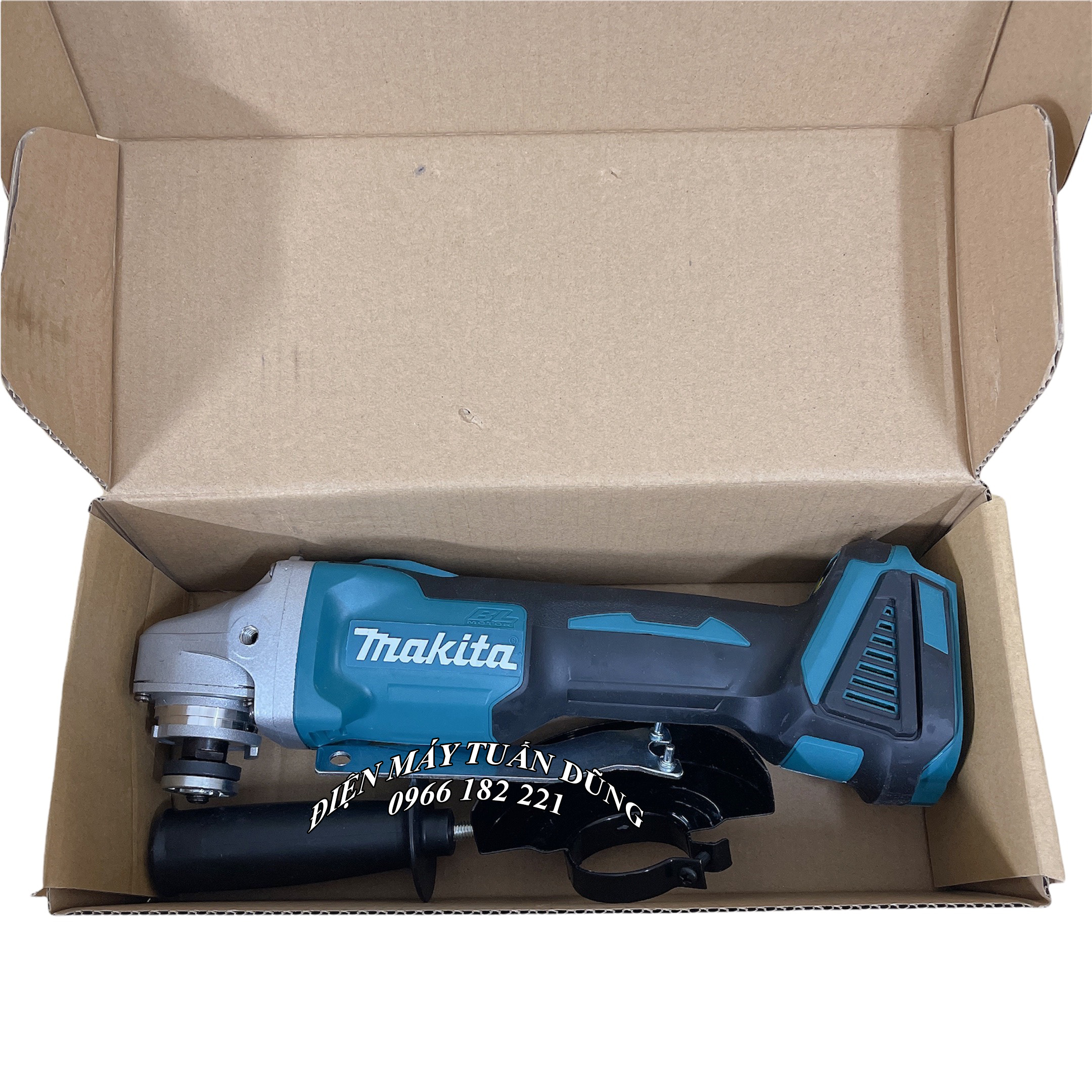 Thân máy cắt pin Makita Tặng Phụ kiện, không chổi than, 100% dây đồng, 2 hàng đèn