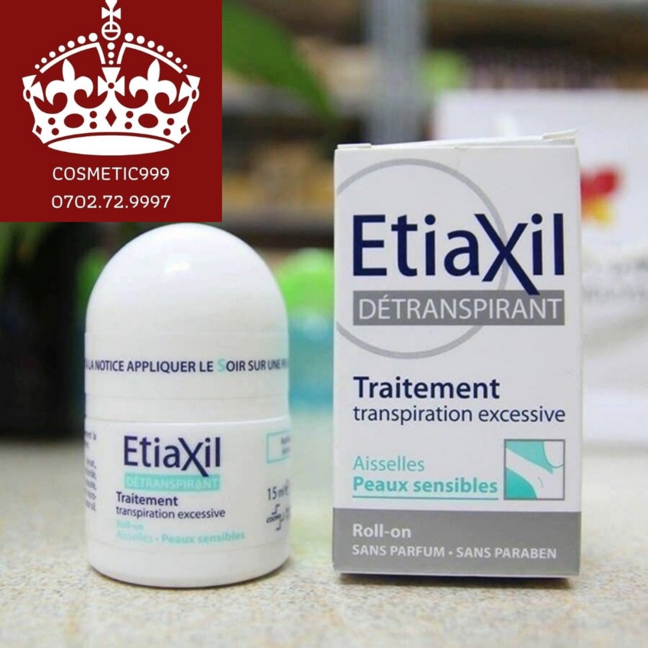 Lăn Khử Mùi Etiaxil, lăn nách Etiaxil ngăn hôi nách  đan mạch chính hãng -Cosmetic999