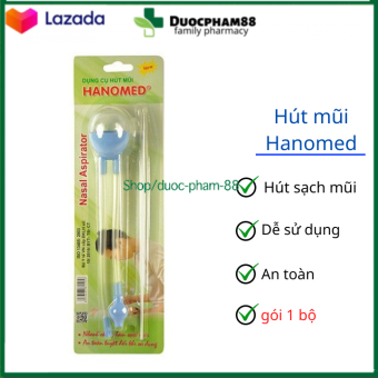 Dụng cụ hút mũi HANOMED hút sạch đờm cho bé , giảm đau sung mũi họng