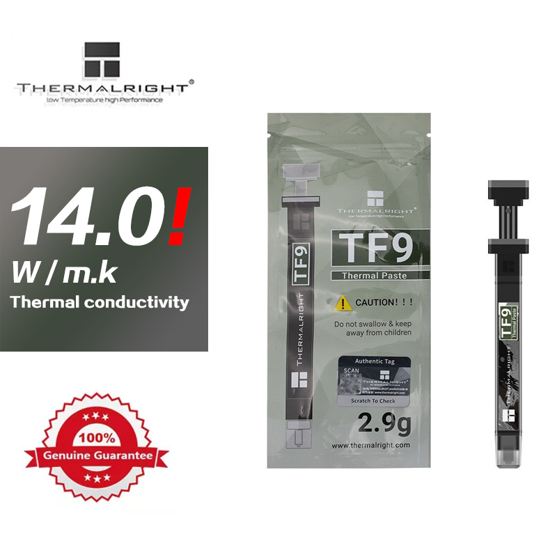 Mỡ tản nhiệt thermalright tf9 keo tản nhiệt cpu card đồ họa máy tính xách tay gpu làm mát bằng silicon tf9 2.9g kèm dụng cụ cạo
