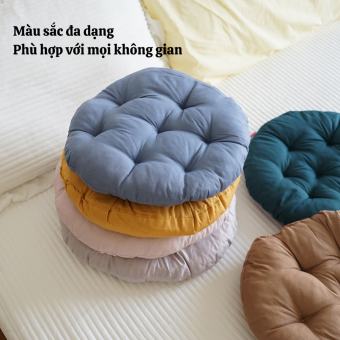 Nệm Tròn Ngồi Bệt, Đệm Lót Tròn Ghế Ngồi Kiểu Nhật Cao Cấp