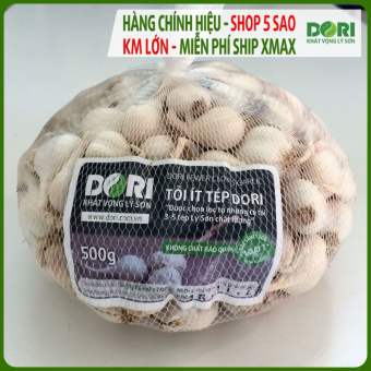 Tỏi Lý Sơn Dori - Loại ít tép - Túi lưới 500g - Trồng tại đảo Lý Sơn - Cam kết đúng xuất xứ - Hoàn tiền 200% nếu sai cam kết - Dùng để ăn sống hoặc chế biến