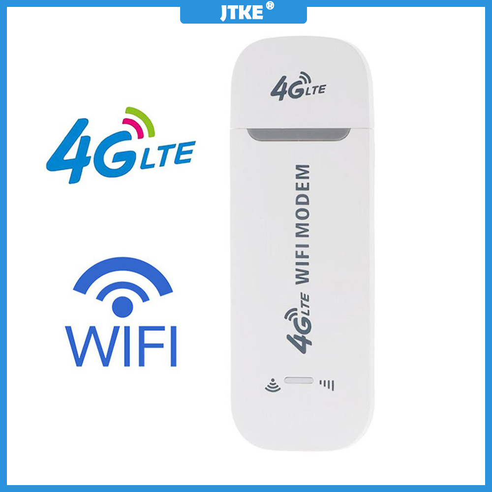 Jtke dongle usb không dây 4g lte modem di động băng thông rộng 150mbps thẻ sim bộ định tuyến không dây thanh modem wifi