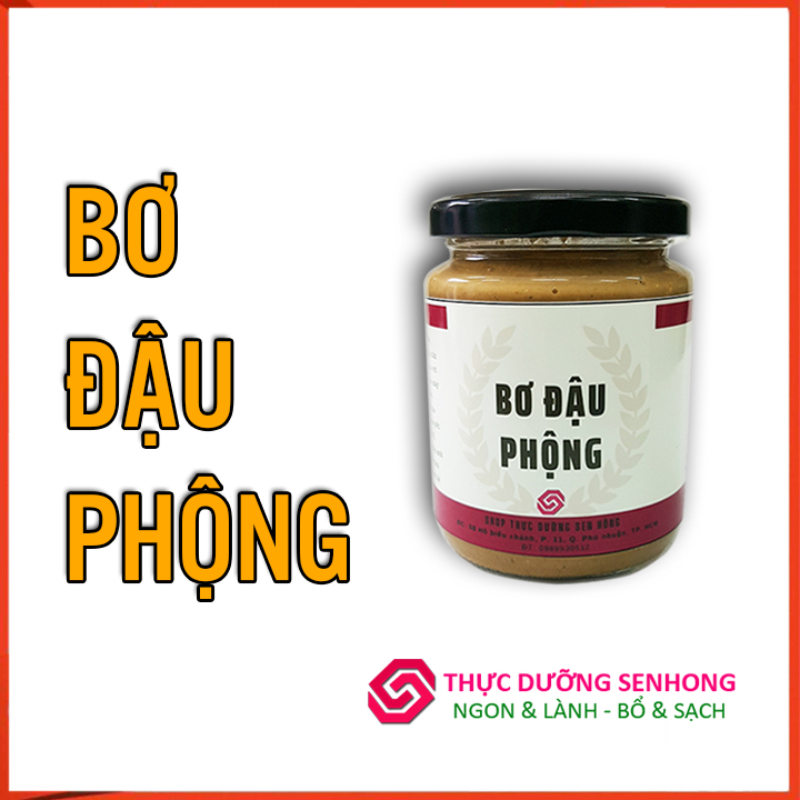 Bơ đậu phộng (250gr) Nguyên chất, không đường, không chất bảo quản