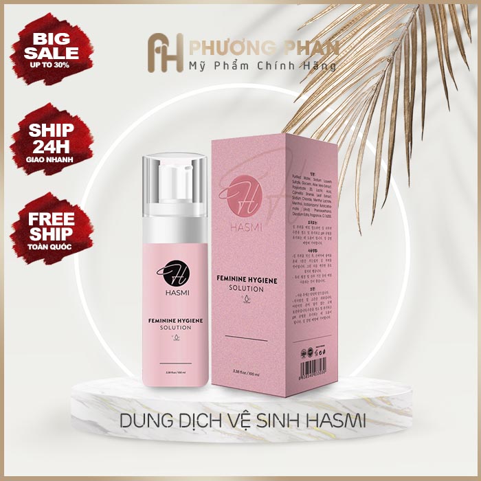 Dung dịch vệ sinh phụ nữ tạo bọt Hasmi thơm lâu, khử khuẩn 100ml - Phương Phan Cosmetics