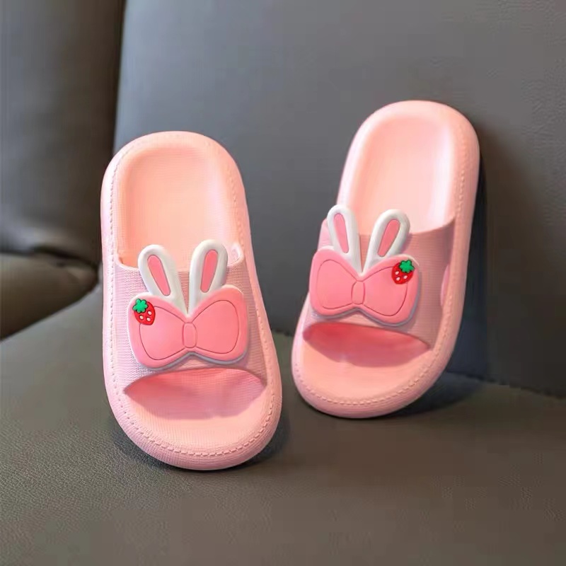 มุมมองเพิ่มเติมของสินค้า Ann.fashion รองเท้าแตะเด็ก รองเท้าเด็กแบบสวม ลายโบว์หูกระต่าย น่ารักมาก พื้นรองเท้านุ่มใส่สบาย วัสดุเบาใส่สบาย #sd14