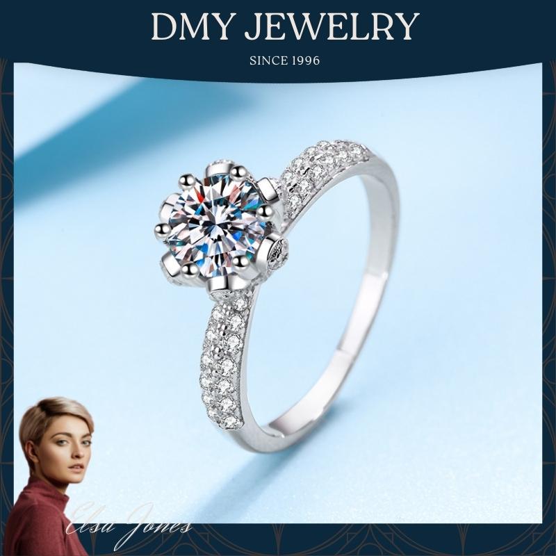 DMY Jewelry Diamond Ring For Women/Moisanite Ring/Moissanite Diamond Ring/Moissanite Jewelry/Woman Jewellery Ring/925 Silver Ring/Silver Ring Women/Moissanite Ring Gra/Moissanite Ring 0.5 Caret/ Star Queen