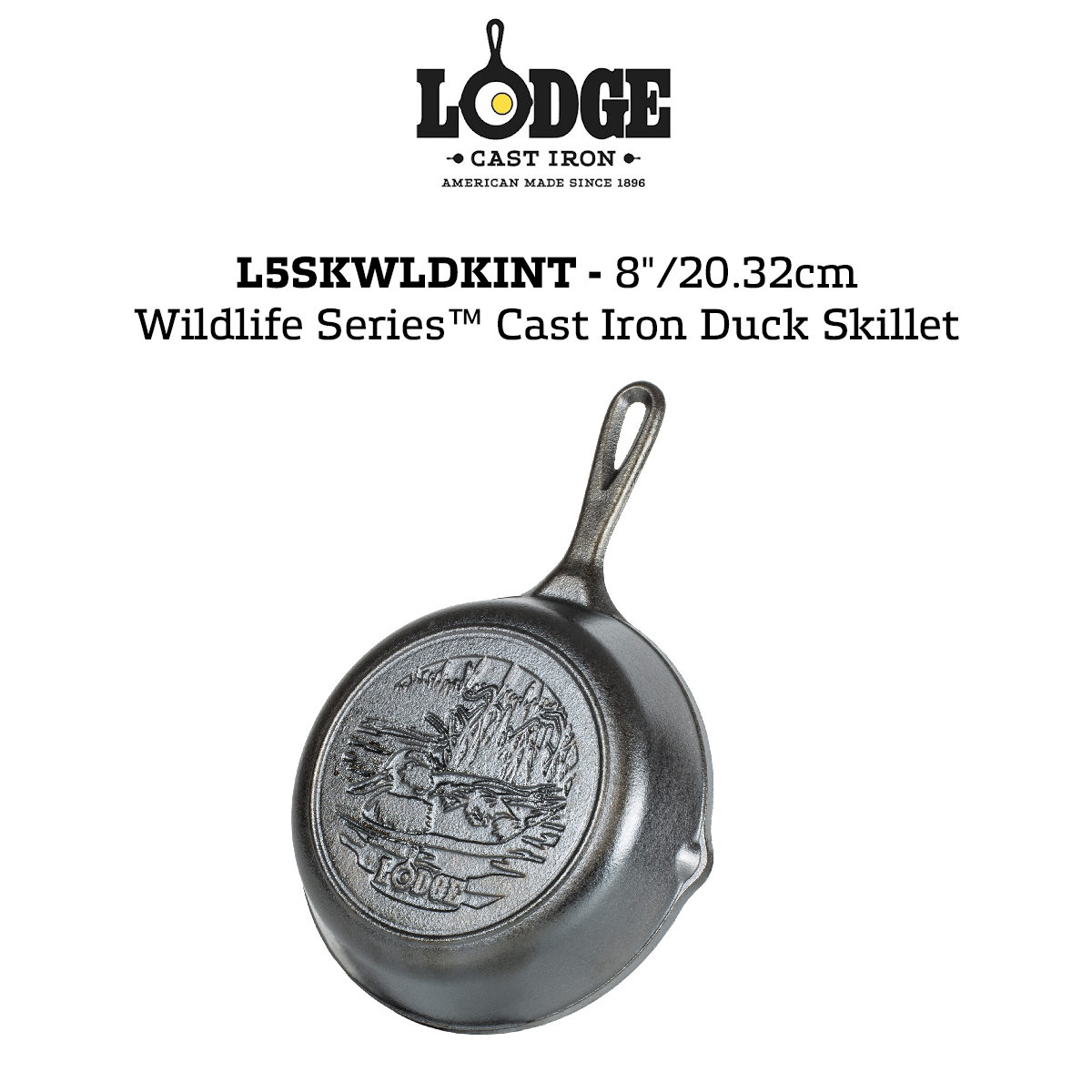 Cast Iron Cookware Lodge Wildlife Series Skillet 6.5 Wolf