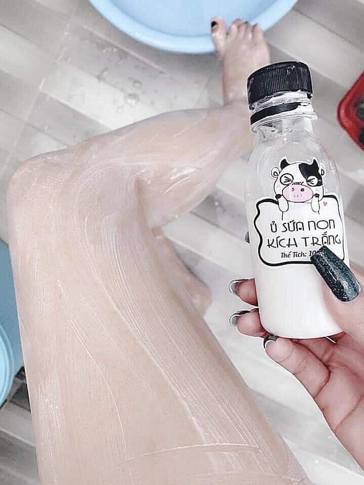 Ủ sữa non bò kích trắng body và face