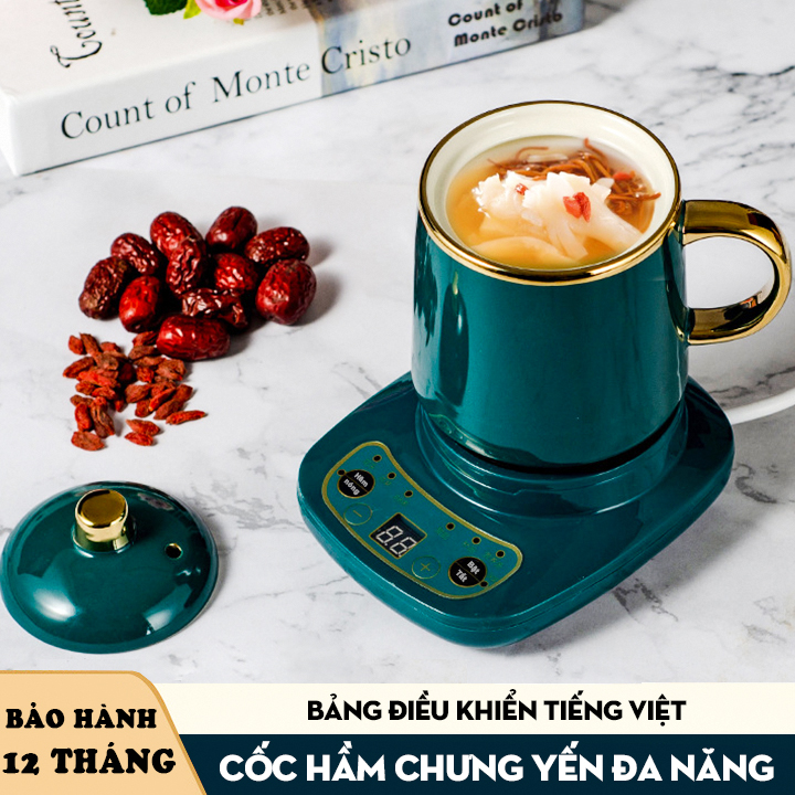 [ XẢ KHO ] BỘ HẦM NƯỚC YẾN ĐA NĂNG Cốc Chưng Yến Thiết Kế Sang Trọng Với Hai Màu Xanh Và Hồng, Cốc Sứ Cao Cấp Được Tráng Men 2 Lớp, Viền Mạ Vàng Đem Lại Sự An Toàn Cao Cho Sức Khỏe Và Tốt Cho Việc Chế Biến Yến Sào