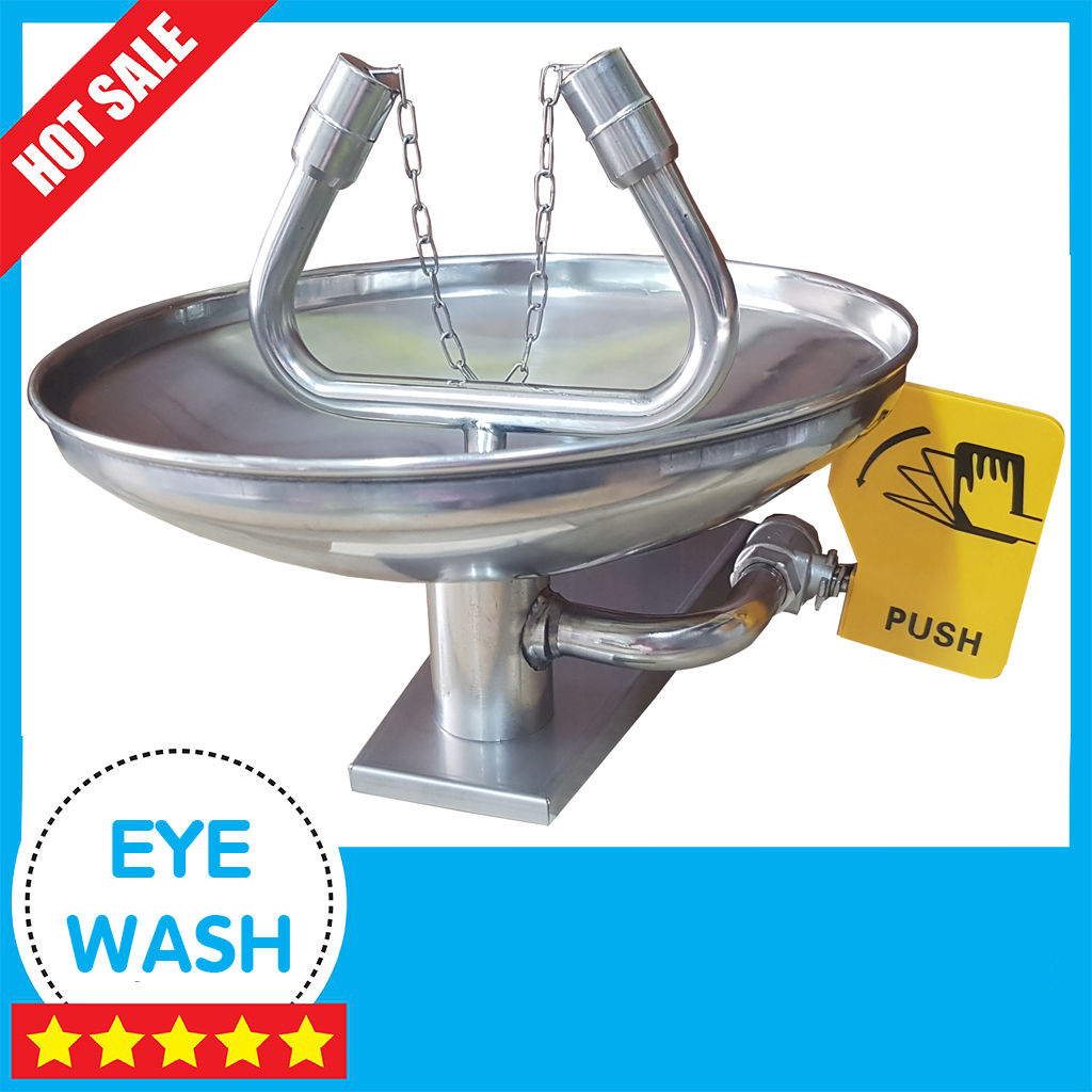 [Loại inox Dầy] Bồn Rửa Mắt Khẩn Cấp Giá Rẻ- Hàng inox không rỉ sét, dùng tốt trong môi trường hóa chất, chậu rửa mắt gắn tường, thiết bị rửa mắt khẩn cấp, vòi rửa mắt khẩn cấp hà nội - BAXUKA