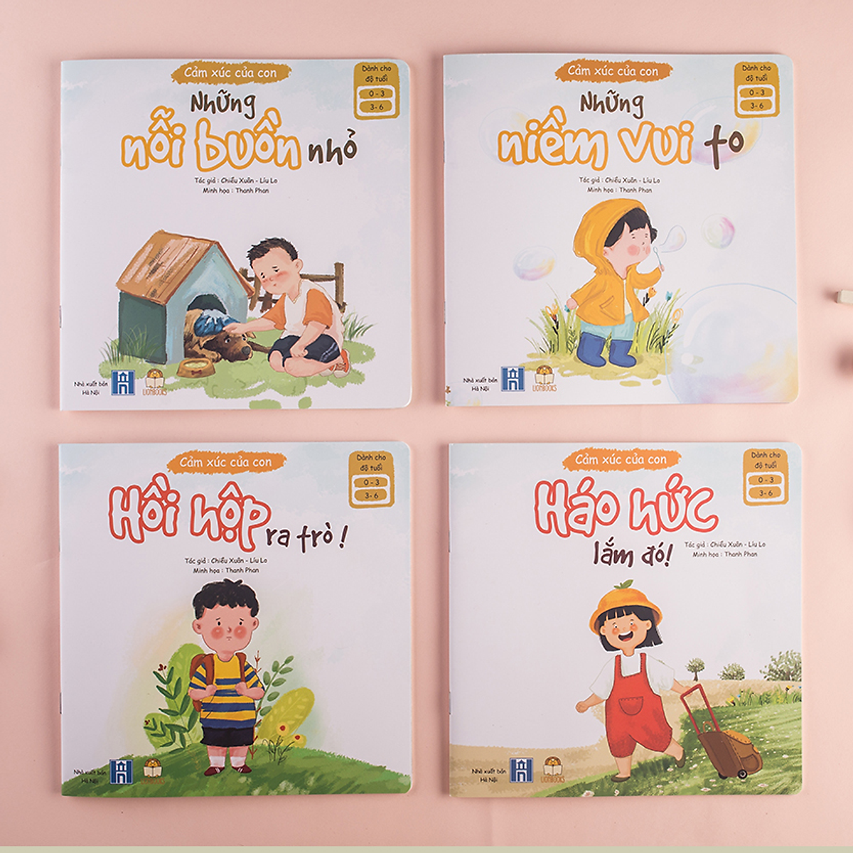 Set 4 cuốn cảm xúc của con - sách đọc to cho bé 0-3-4-5-6 tuổi