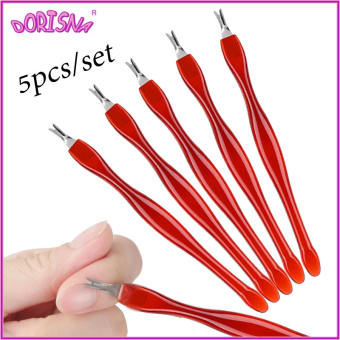 DORISNA 5 Cái Dụng Cụ Đẩy Lớp Biểu Bì Dụng Cụ Đẩy Không Gỉ Dụng Cụ Làm Móng Nghệ Thuật Để Cắt Da Chết Trimme Loại Bỏ Lớp Biểu Bì