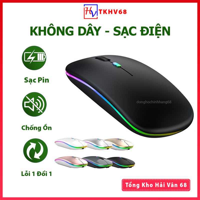 Chuột máy tính không dây bluetooth a2 pro dùng pin sạc, click không gây tiếng ồn, chuot khong day hàng cao cấp bảo hành 1 năm