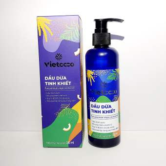 Dầu dừa ép lạnh dưỡng tóc và da Vietcoco chai vòi nhấn 250ml - Better Life