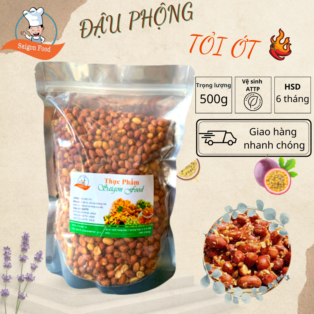 500gram đậu phộng tỏi ớt - saigon food