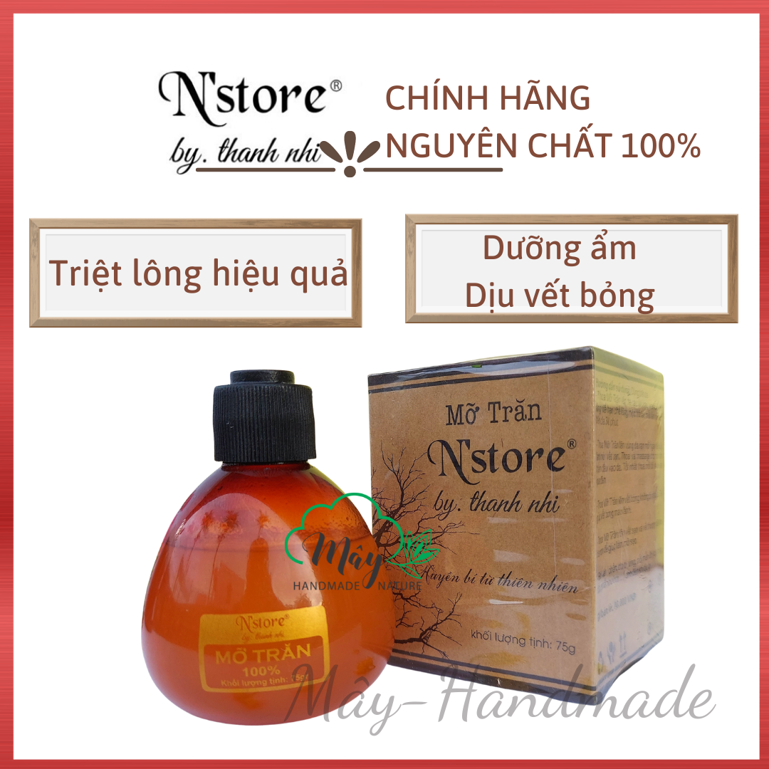 HOÀN TIỀN 15% - Mỡ trăn nguyên chất mỡ trăn triệt lông N store by Thanh Nhi CHÍNH HÃNG mỡ trăn gia nhiệt  75g