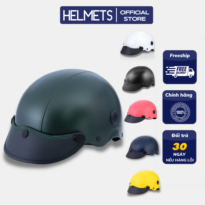 Mũ bảo hiểm nửa đầu , mũ bảo hiểm thời trang thông gió helmet h07