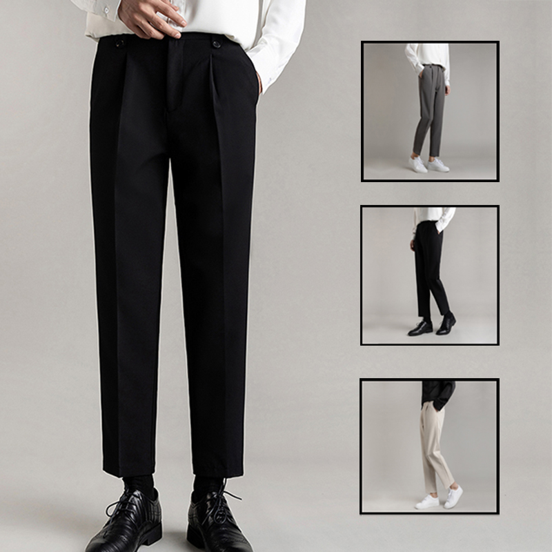 [MẪU MỚI] Quần Âu Baggy Nam Ống Đứng Trơn Màu Phối Cạp Đính Cúc Thời Trang Yodi QUAN NAM 118