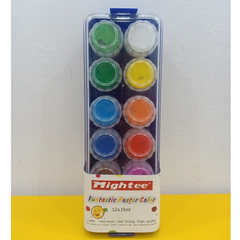 12pcs/box Mightee Poster Paint Assorted 15ml