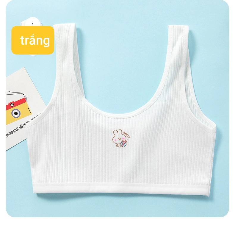 Áo lá hai dây siêu xinh cho bé gái áo lá học sinh cấp 1 cấp 2 đồ lót trẻ em từ 35-50kg