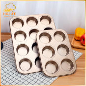 Non-Stick 6-Cup Muffin Baking Tray - Carbon Steel Molder