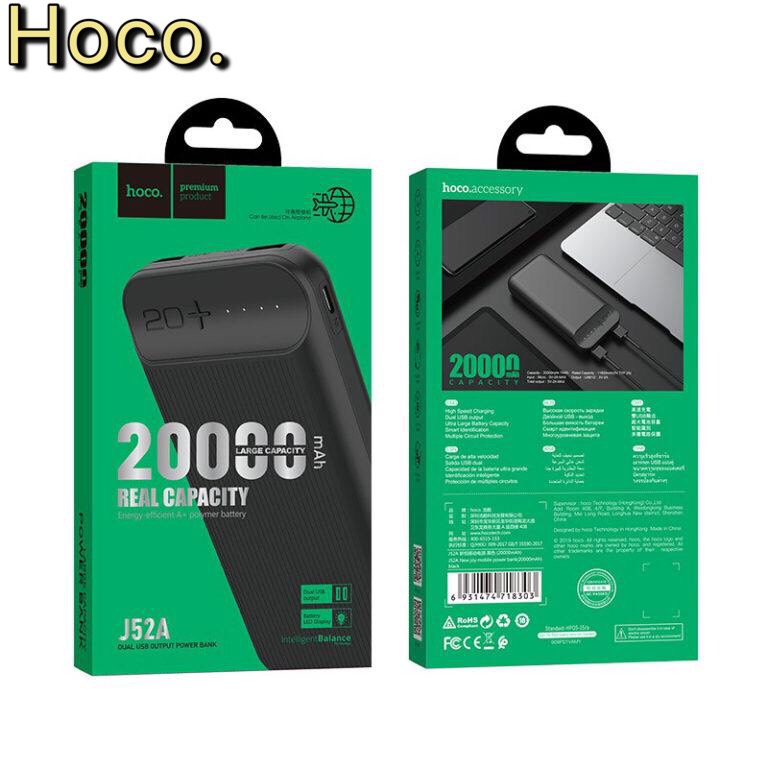 Sạc dự phòng j52 10000mah 20000mah-hàng chính hãng hoco.