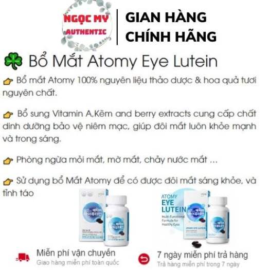 Eye Lutein-viên uống bổ mắt Hàn Quốc, Viên uống bổ mắt lutein 90 viên - nội địa Hàn Quốc