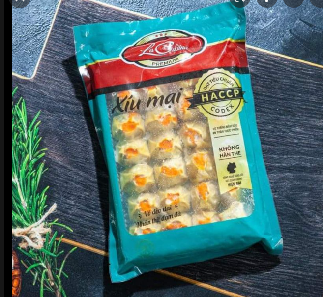 Xíu mại nhân thịt heo Lacusina hàng ngon gói 500g