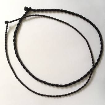 1 vòng dây đeo cổ màu ĐEN xoắn may mắn bằng dù