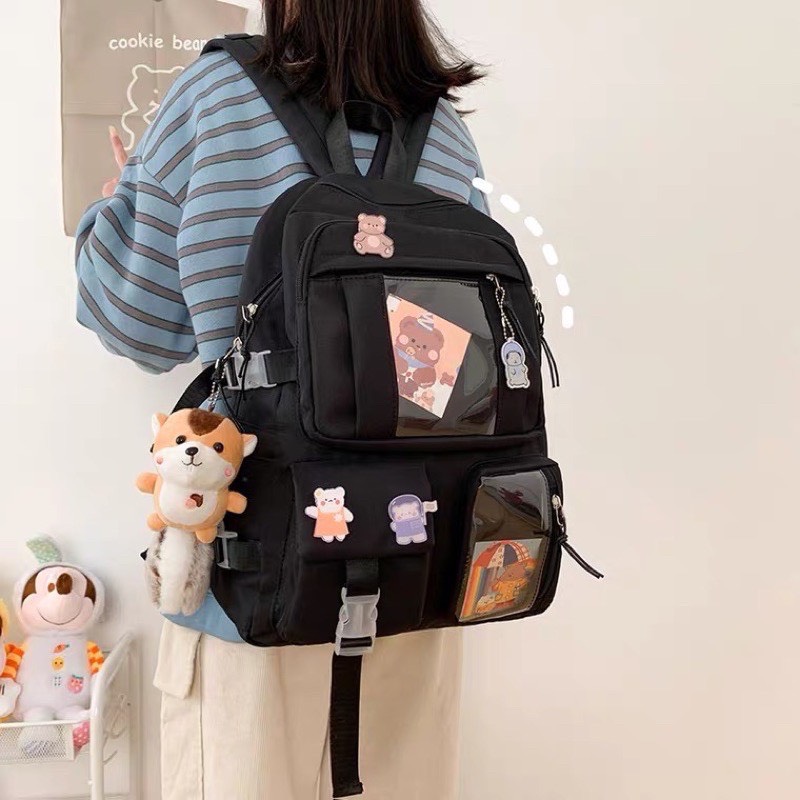 balo nữ nam thời trang cute nữ laptop học sinh sinh viên giá rẻ cấp 2 1 3