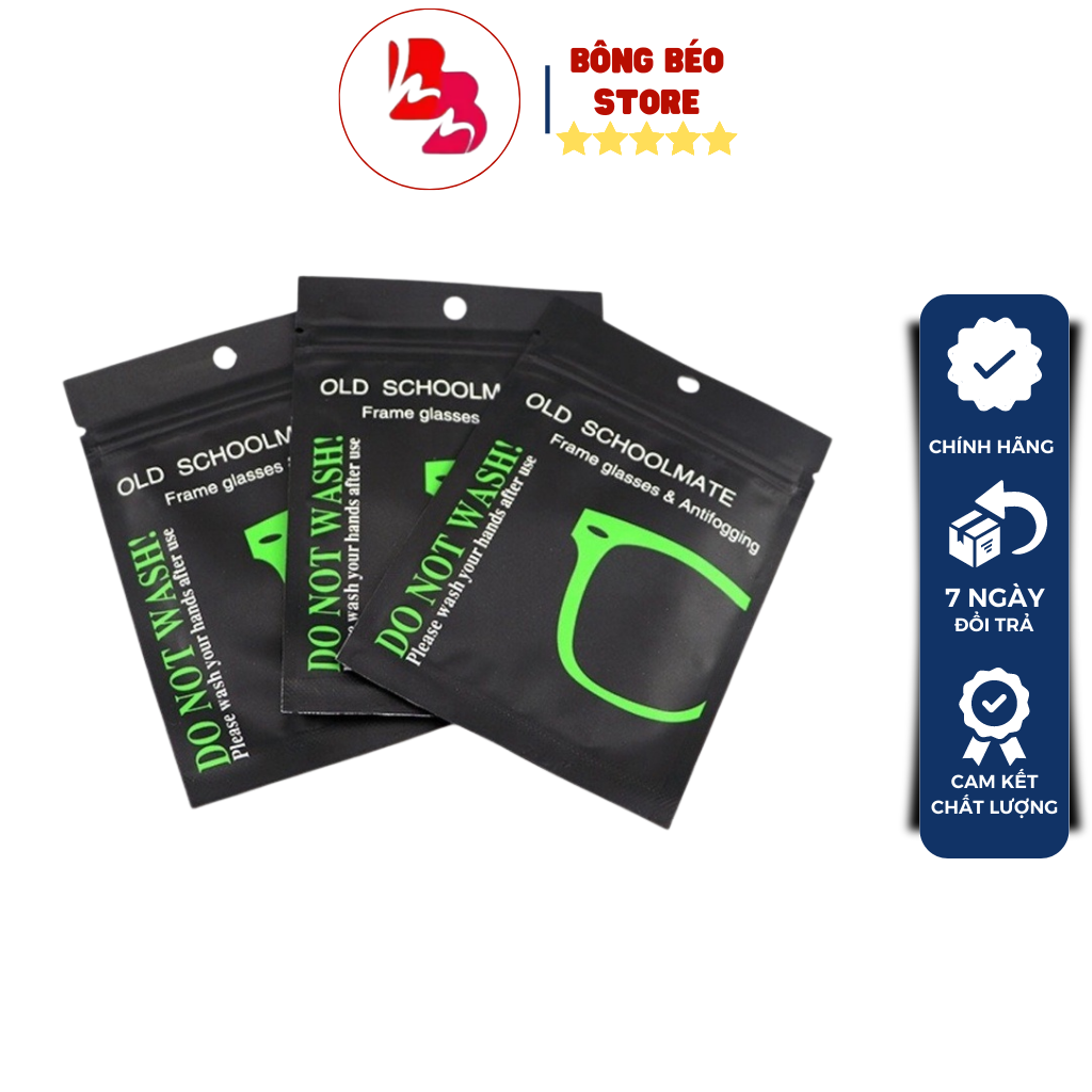 [HCM] Combo 10 Khăn lau nano chống bám hơi nước, hơi nước không bám vào kính Old SchoolMate